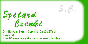 szilard csenki business card